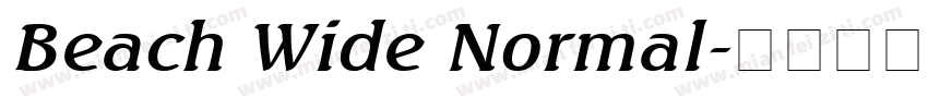 Beach Wide Normal字体转换